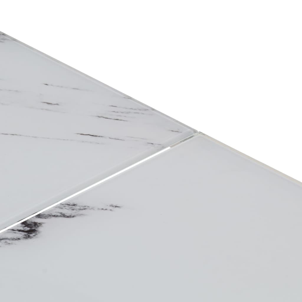 Stolik kawowy, srebrny, stal nierdzewna i szkło hartowane vidaXL - 8