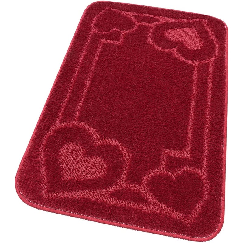 Mata łazienkowa Antypoślizgowy Absorbent 50x110 Cm Kiery Jednolity Kolor Czerwony