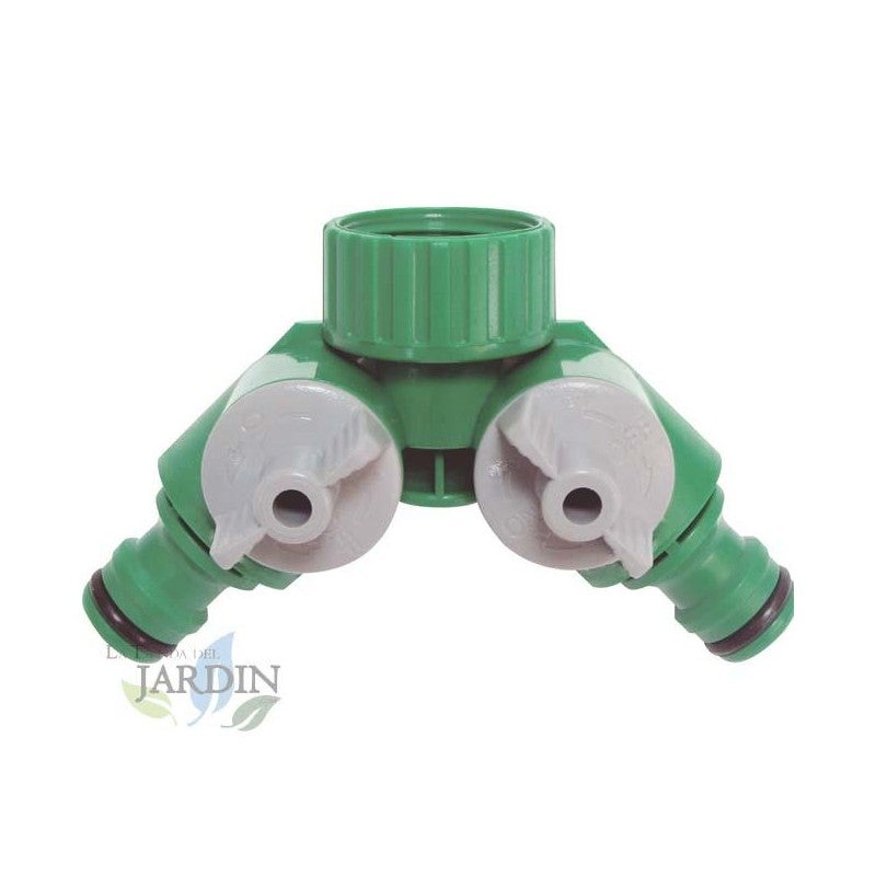 Conector Rápido Manguera Tubería Adaptador de Vías, Grifo doble