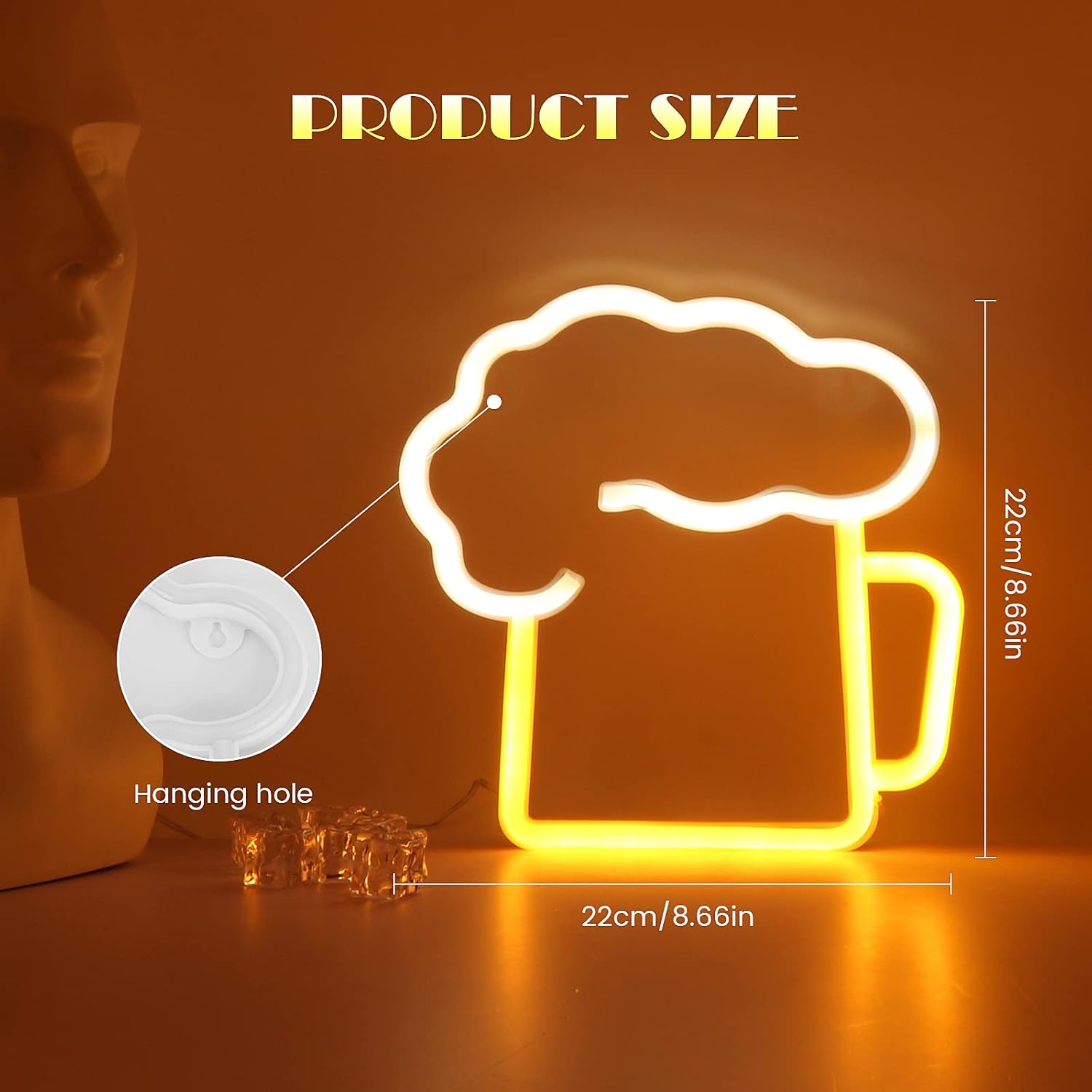 Insegna LED Al Neon Tè Al Limone – Luce Decorativa Per Parete, 40x32 Cm - 3