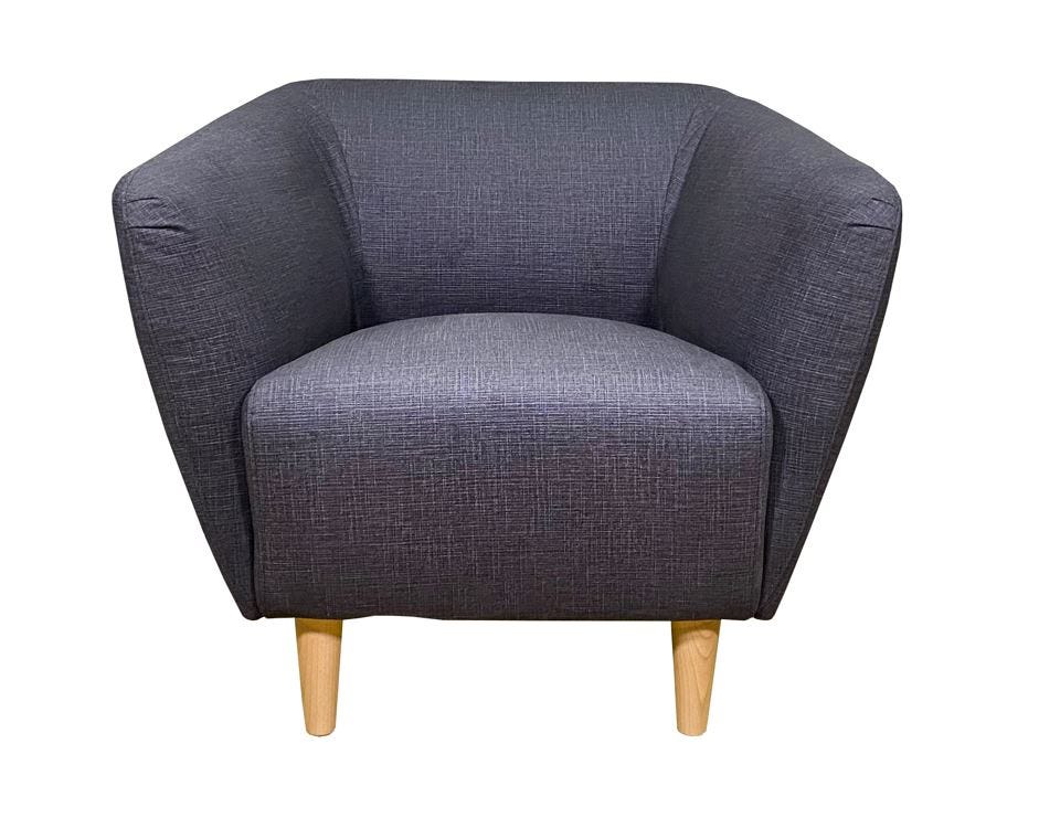 Fauteuil de salon Toilinux - Fauteuil Noor avec pieds en bois - Bleu Fauteuil de salon Toilinux - Fauteuil Noor avec pieds en bois - Bleu