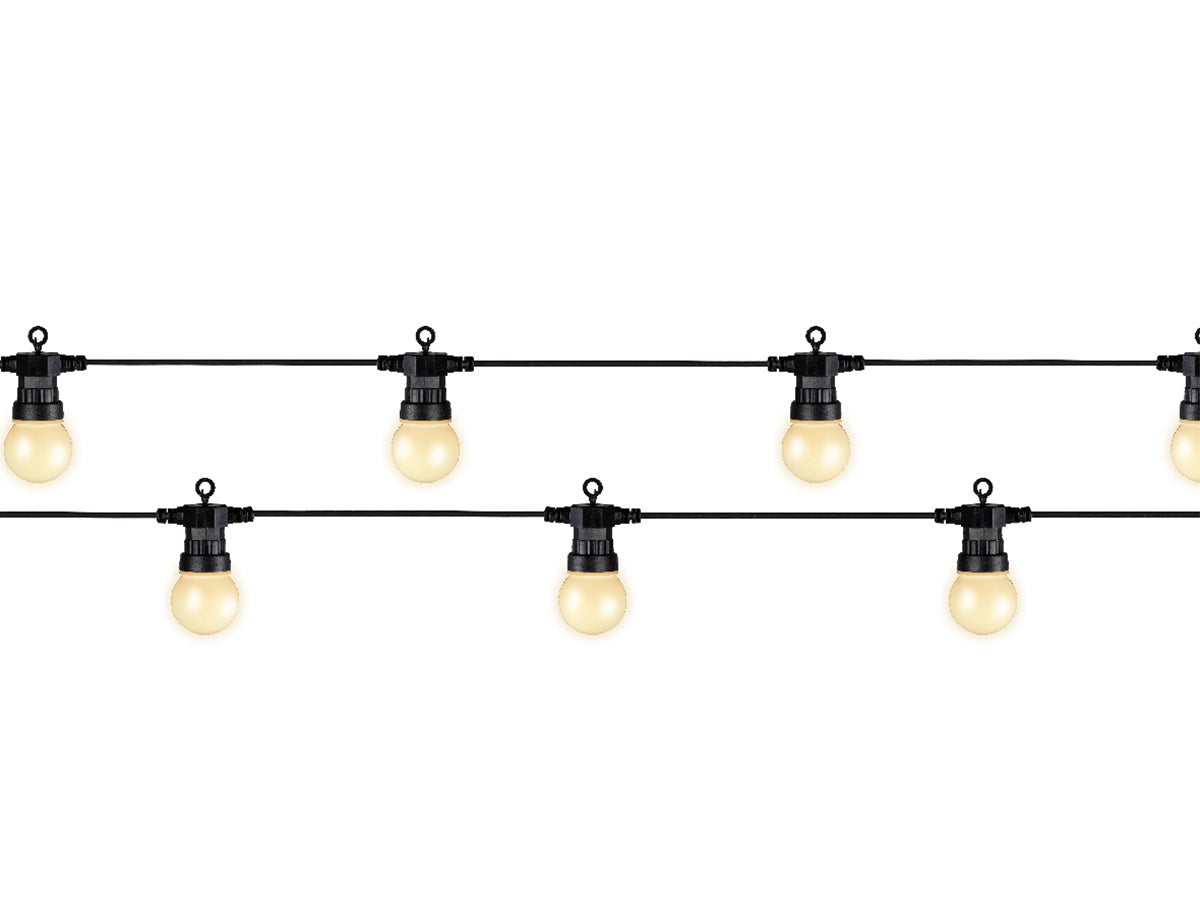 Guirlande lumineuse 20 Led ampoules fumées - Blanc chaud | Leroy Merlin