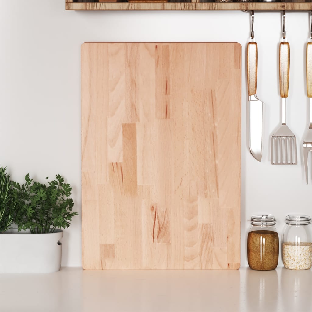Vidaxl Tabla De Cortar Madera Maciza De Haya 50X35x4 Cm , Leroy Merlin