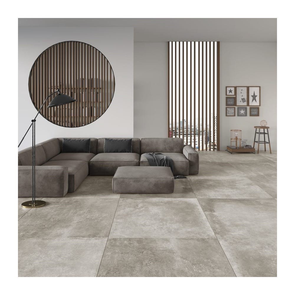Carrelage effet béton Antibes Pearl 60x60 cm | Leroy Merlin