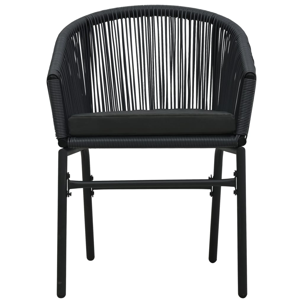 Ensemble à manger de jardin 9 pcs Noir vidaXL - 8