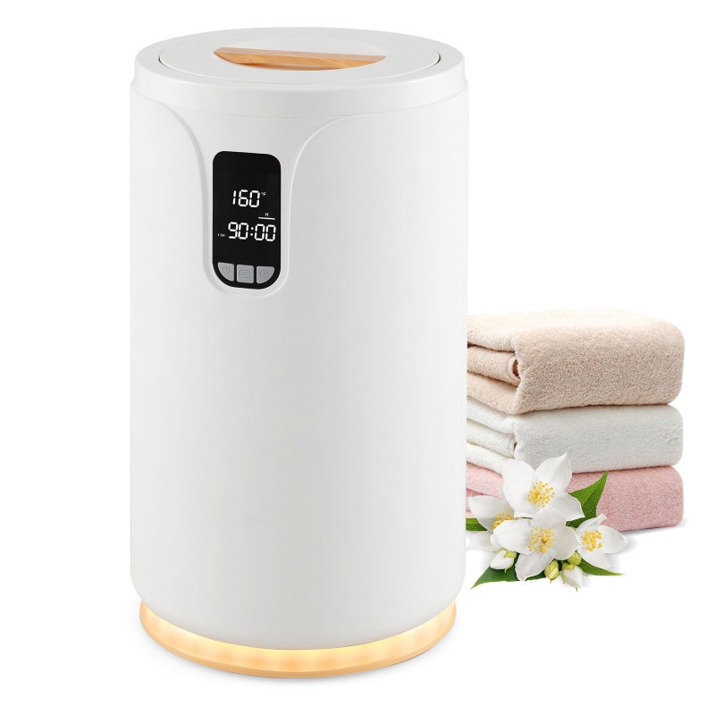 Podgrzewacz do Ręczników 20 l, 130°C Wiadro z Zegarem, Automatycznym Wyłącznikiem, 3 Lampkami RGB i Blokadą przed Dziećmi do Spa, Szlafroków