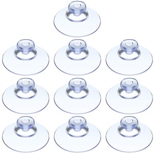 Lot 15 Ventouses 40 Mm Avec écrou Moleté - PVC Transparent, Forte Adhésion - Pour Surfaces Lisses (verre, Carrelage)