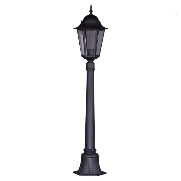 Lampa ogrodowa stojąca Lozana czarna 1xE27x60W IP44 wym: 114 x 22 x 22 cm metal Kaja