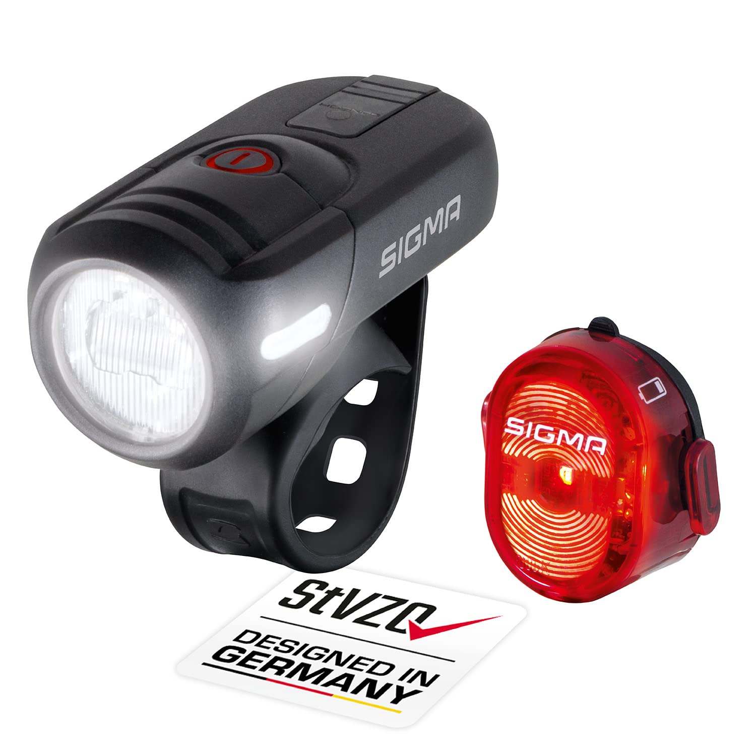 Versión en español — led set d'éclairage vélo aura45/nugget ii |rechargeable & étanche | montage sans outil | autonomie 6-21h | set d'éclairage vélo l