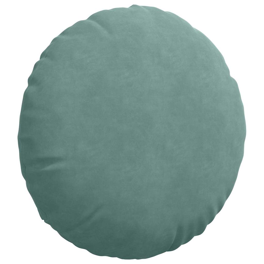 Cojines de asiento, 2 piezas, terciopelo, verde mar, Ø50 × 19 cm - 5