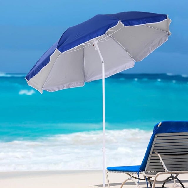 Sombrilla Parasol de playa de Aluminio grande 200cm Sombrilla Plegable Antiviento Marino