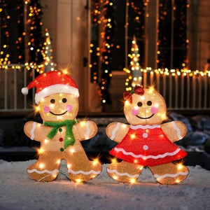 Alpine Statua Di Babbo Natale Con Luci LED E Timer - Effetto Legno Intagliato, 53 Cm, Per Decorazioni Natalizie Interne/Esterno - 2
