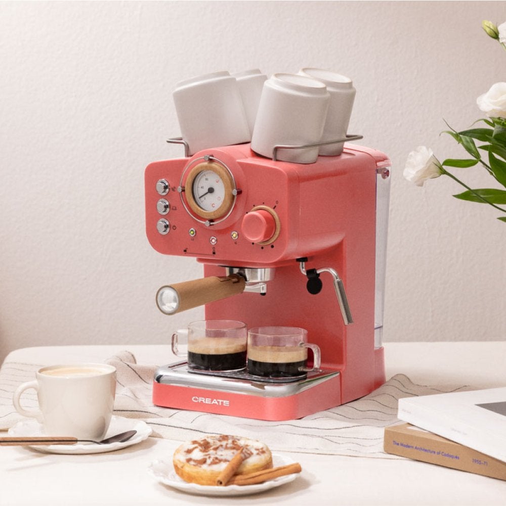 Cafetera eléctrica Programable 3 1, capuchino, máquina de dos grupos, acero inox