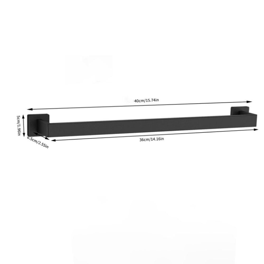 Porte-Serviettes Mural Porte-Serviettes de Salle de Bain Porte-Serviettes 40 CM, Acier Inoxydable 304 Finition Noire Mate - 5