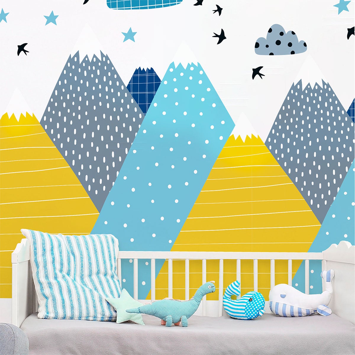 Adesivo bambino di montagna scandinavo kriska - Sticker adesivo - adesivi murali - 120x180cm - 4