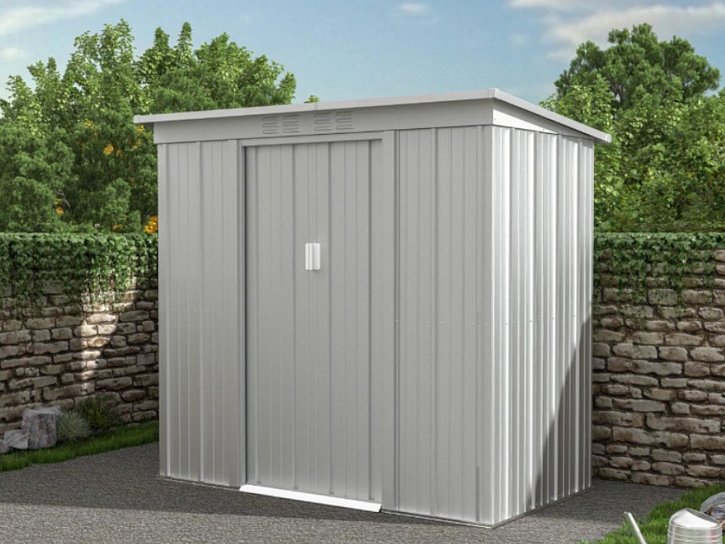 Szopa ogrodowa ze stali galwanizowanej w kolorze szarym ACAMAR - 2.32m²