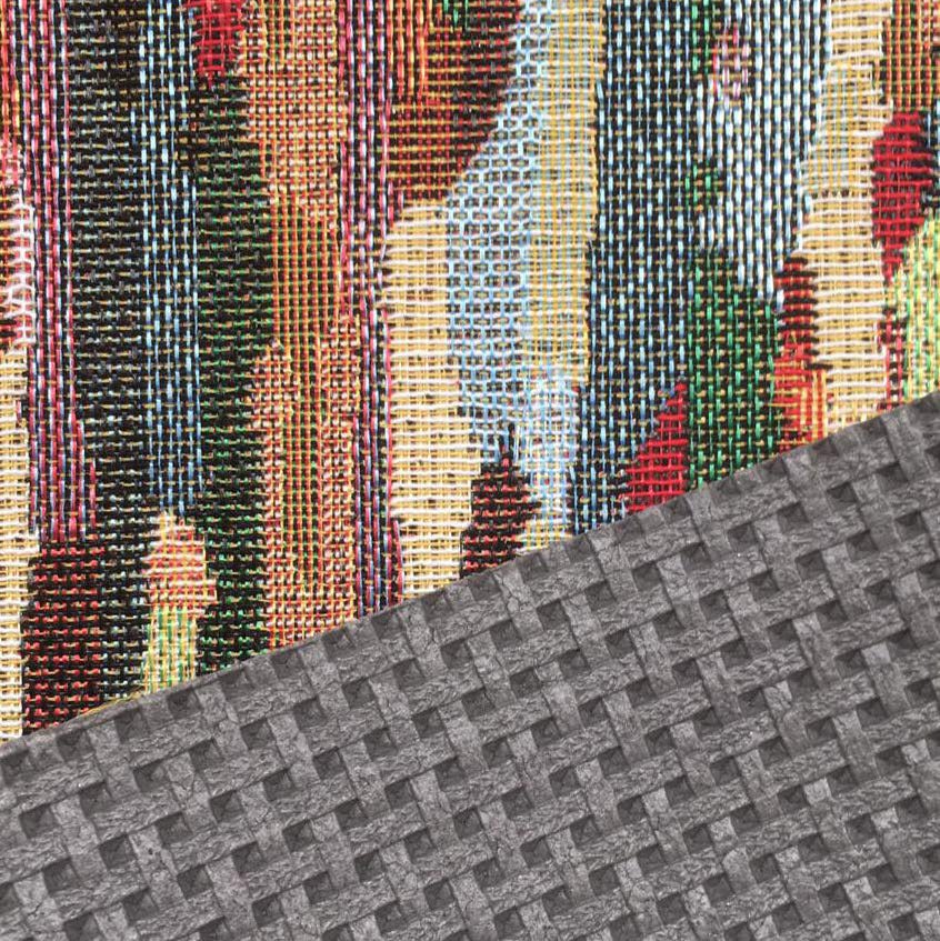 Tapis couloir résiné modèle Ambiance bordeaux vendu au mètre antitache lavable résistant largeur 67 cm idéal cuisine ou couloir - 4