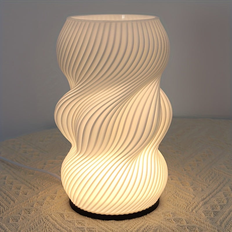 3-kolorowa ściemnialna lampa stołowa z wazonem, zasilana przez USB, prosty, kreatywny design, lampa stołowa do salonów, sypialni, biur, barów itp.