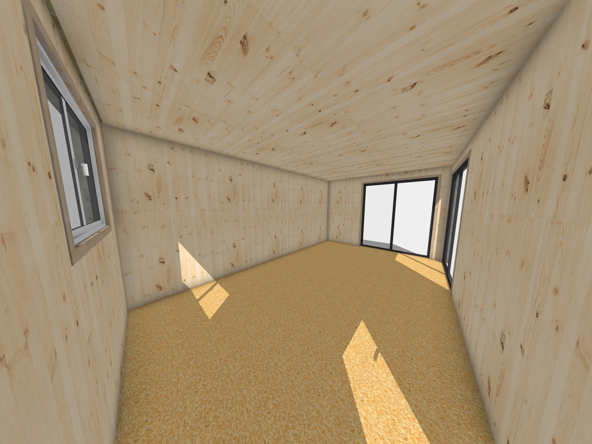 Annexe de jardin bois en bois 5,5 x 3,5 x 2,7 m avec plancher isolé - 5