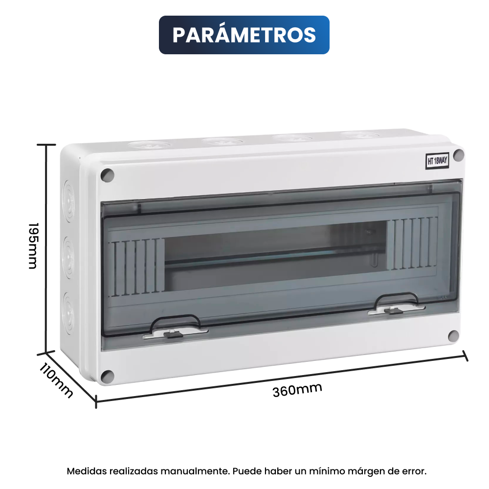 Cuadro estanco con carril DIN para 18 módulos IP65 - 5