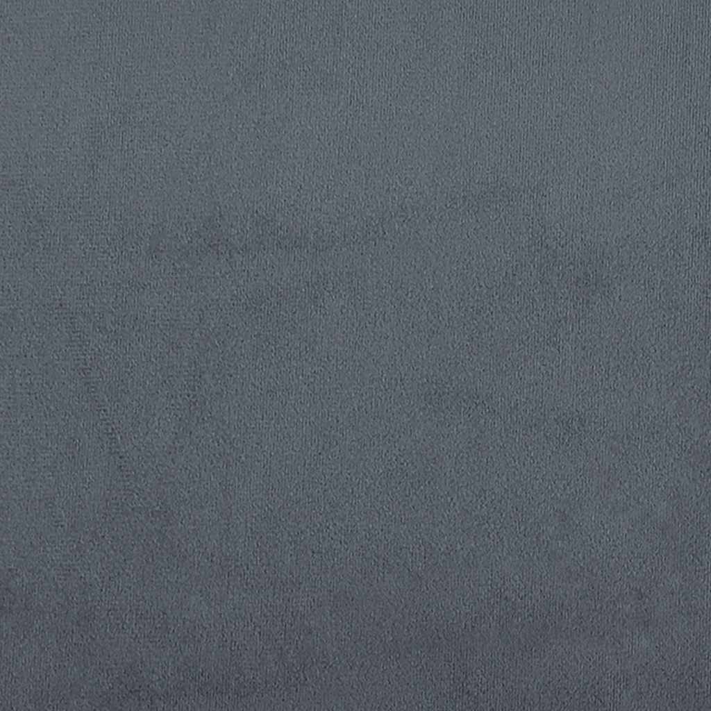 Cadre de lit sans matelas gris foncé 100x200 cm velours - 8