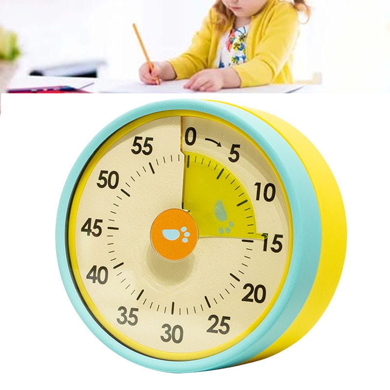 Minuteur Mécanique Magnétique 60 Minutes - Pour Cuisine, Bureau, Classe - Alarme Sonore Forte - Design Rétro Pratique