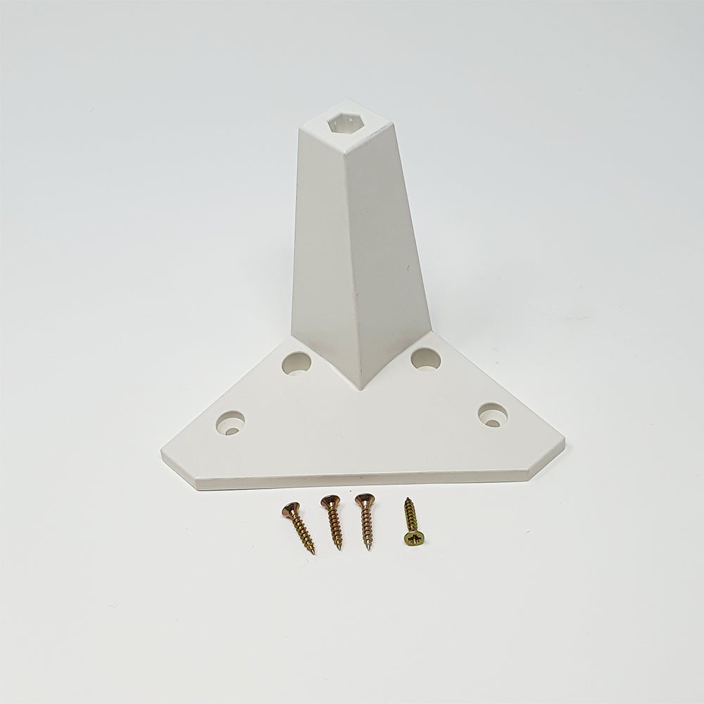 4un. Pied de meuble incliné scandinave pied nordique en résine plastique ABS blanche ANTI-HUMIDITÉ. Hauteur 100mm - 2