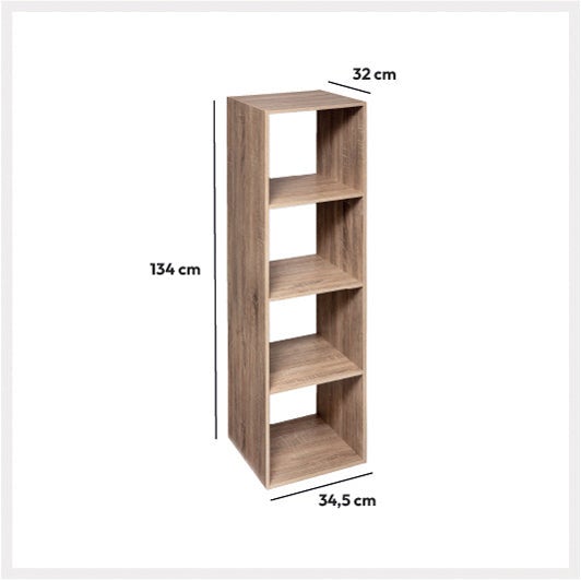 Étagère colonne 4 cases 