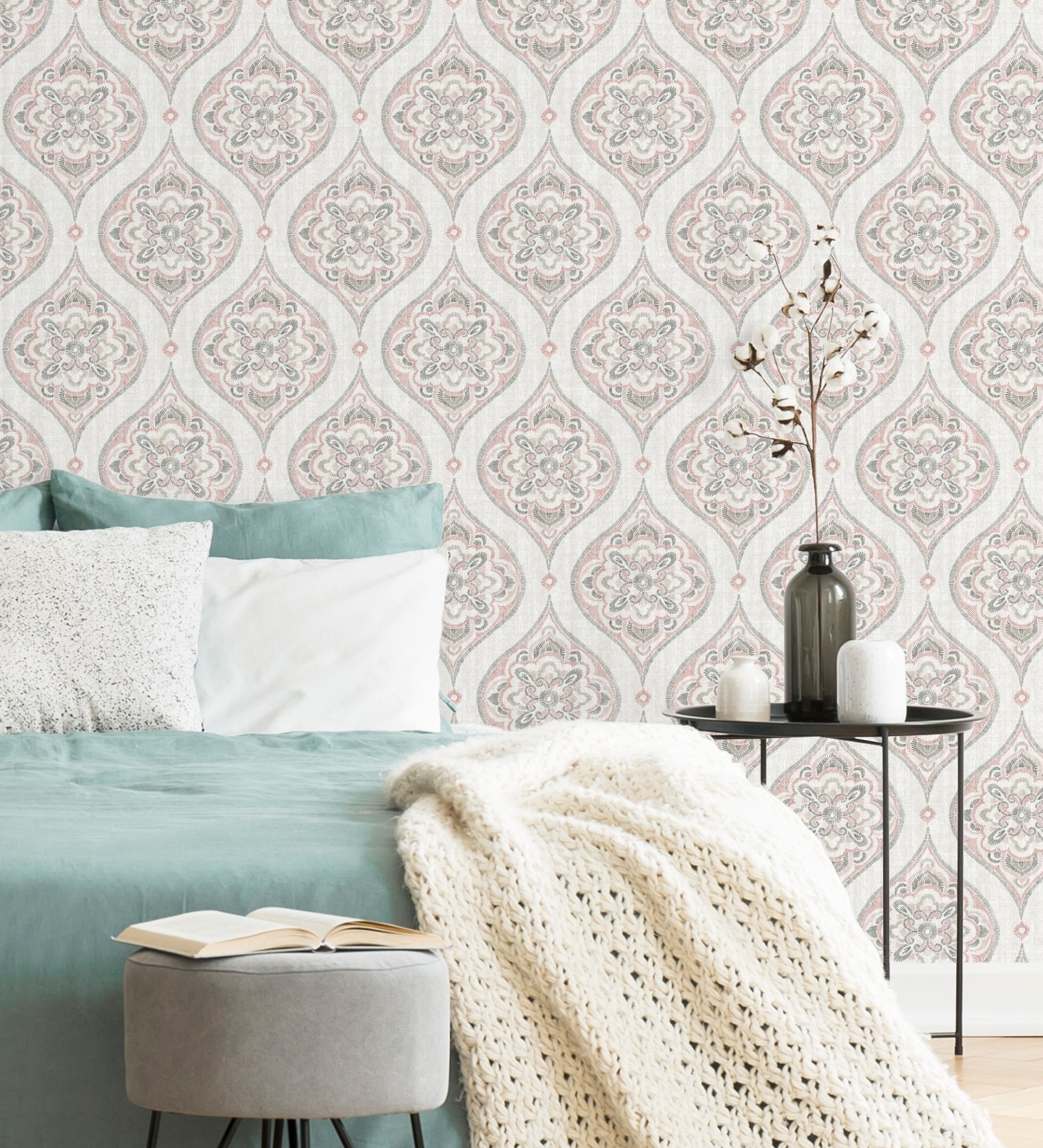 Papel pintado vinílico ecológico damasco árabe - imperia 679439 de gaulan - rollo de 10 m x 0,53 m