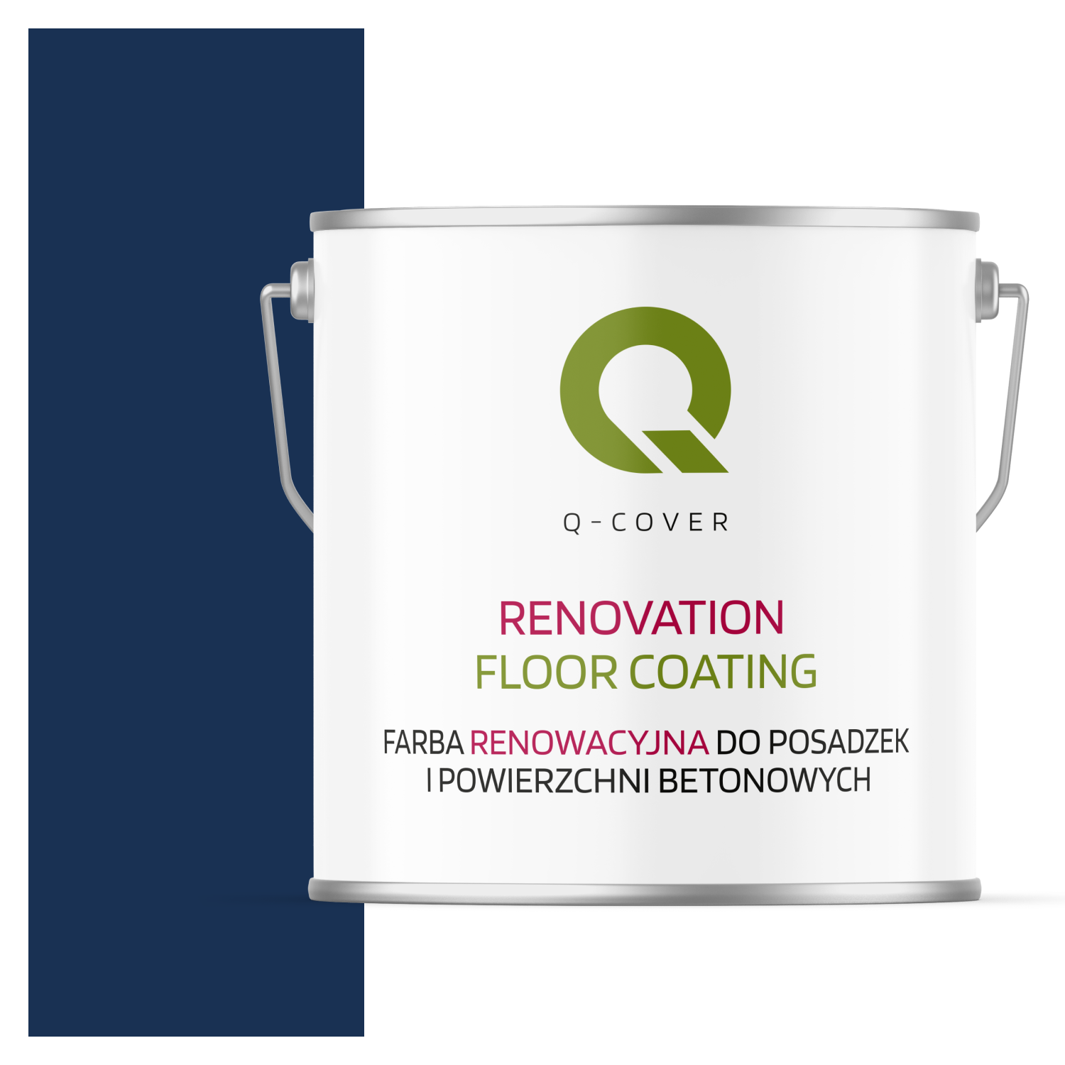 Farba Renowacyjna do Posadzek i Powierzchni Betonowych Q-Cover Niebieski Kobaltowy RAL5013 Mat 5L