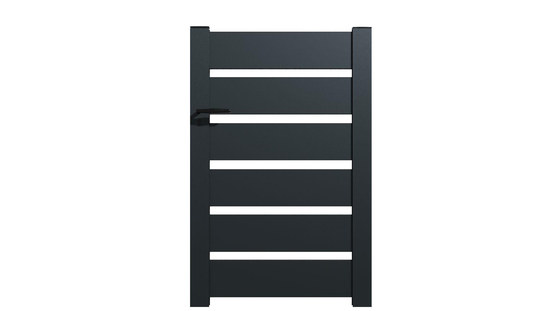 Portillon en kit aluminium SAH dimensions L.1000 (entre piliers) x H.1500 mm Couleurs Gris (RAL 7016) - 2