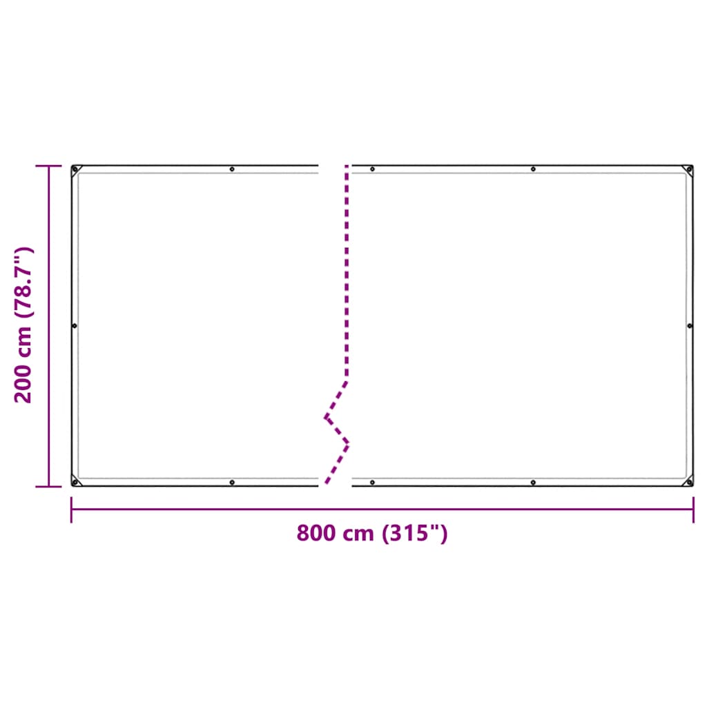 Lona protetora transparente com ilhós em PVC 2x8 m - COMFORTXL - 9