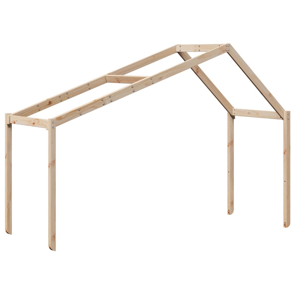Lit superposé avec toit 75x190 cm bois de pin massif CFW51713 - 5