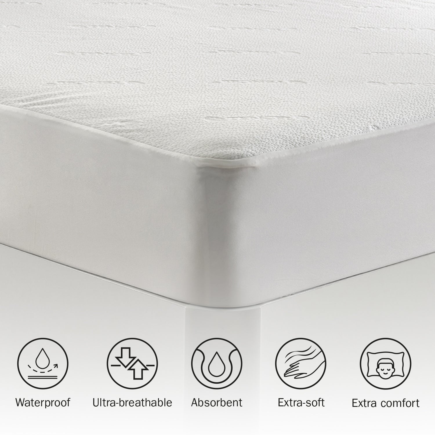 Protector Colchón Impermeable 160x200cm PIKOLIN HOME Extra suave 32cm - 3