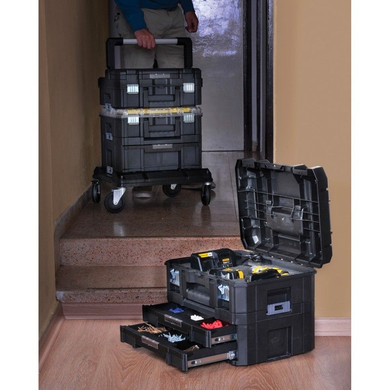 Kit Mallette + Mallette 2 tiroirs Tstak-Fatmax STANLEY 21,5L - 44 x 33,17 x 32,6 cm - FMST1-71981 - 8