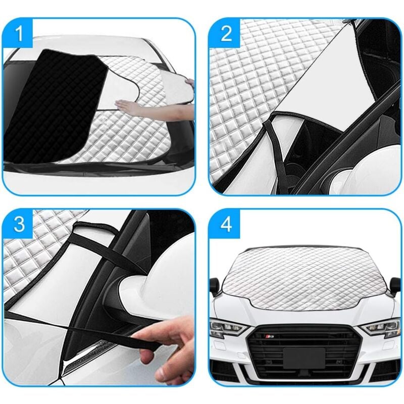 Copriauto Mezza Copertura Per Chevrolet Suburban - Telo Parabrezza Impermeabile Per Tutte Le Stagioni - Protezione Da Neve, Ghiaccio, Polvere E Graffi - 4