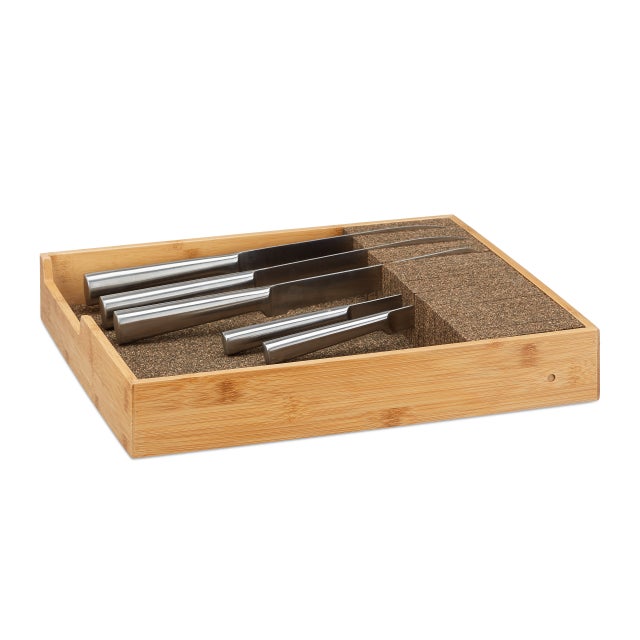 Portaposate Da Cucina In PP Con Design Cavo - Organizzatore Per Coltelli E Posate, 23,2x22,5 Cm, Multiuso Per Cucina E Ufficio - 5