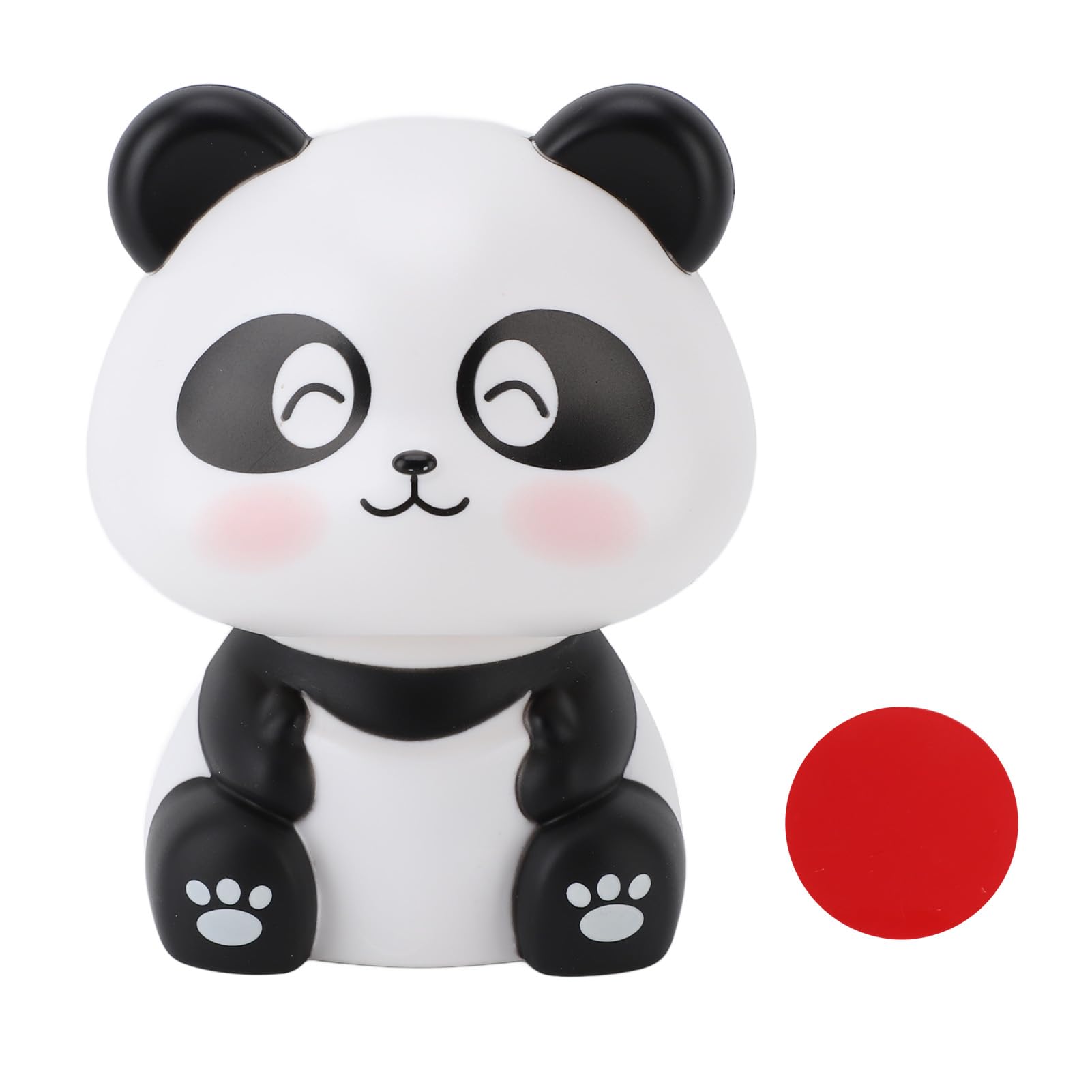 Décoration de panda à énergie solaire, mignon panda souriant qui hoche la tête avec détection de lumière pour tableau de bord de voiture