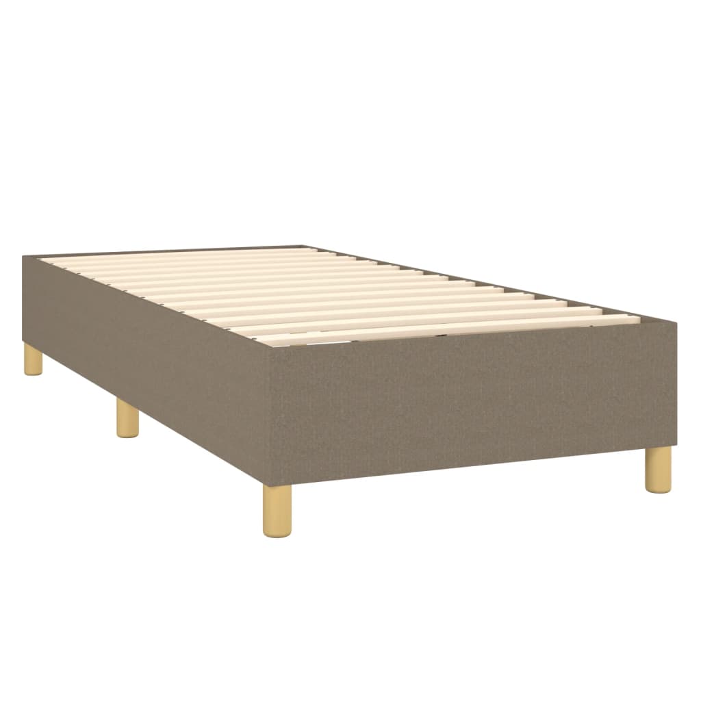 Cadre de lit à lattes, tissu, taupe, pour la chambre, 100 × 200 cm - 4