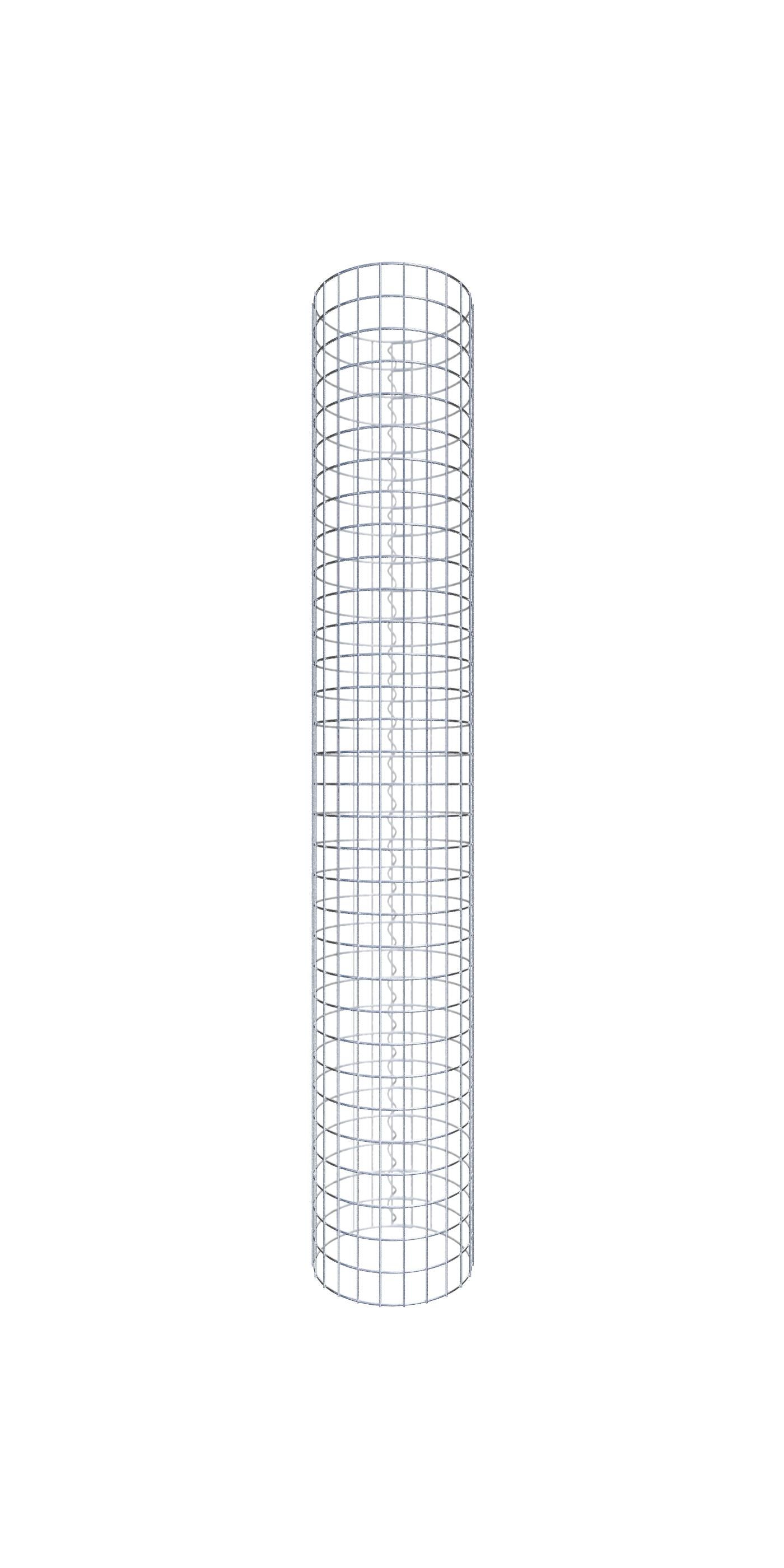 Kolumna gabionowa okrągła, średnica 37 cm, wysokość 160 cm, rozmiar oczka 5 cm x 5 cm