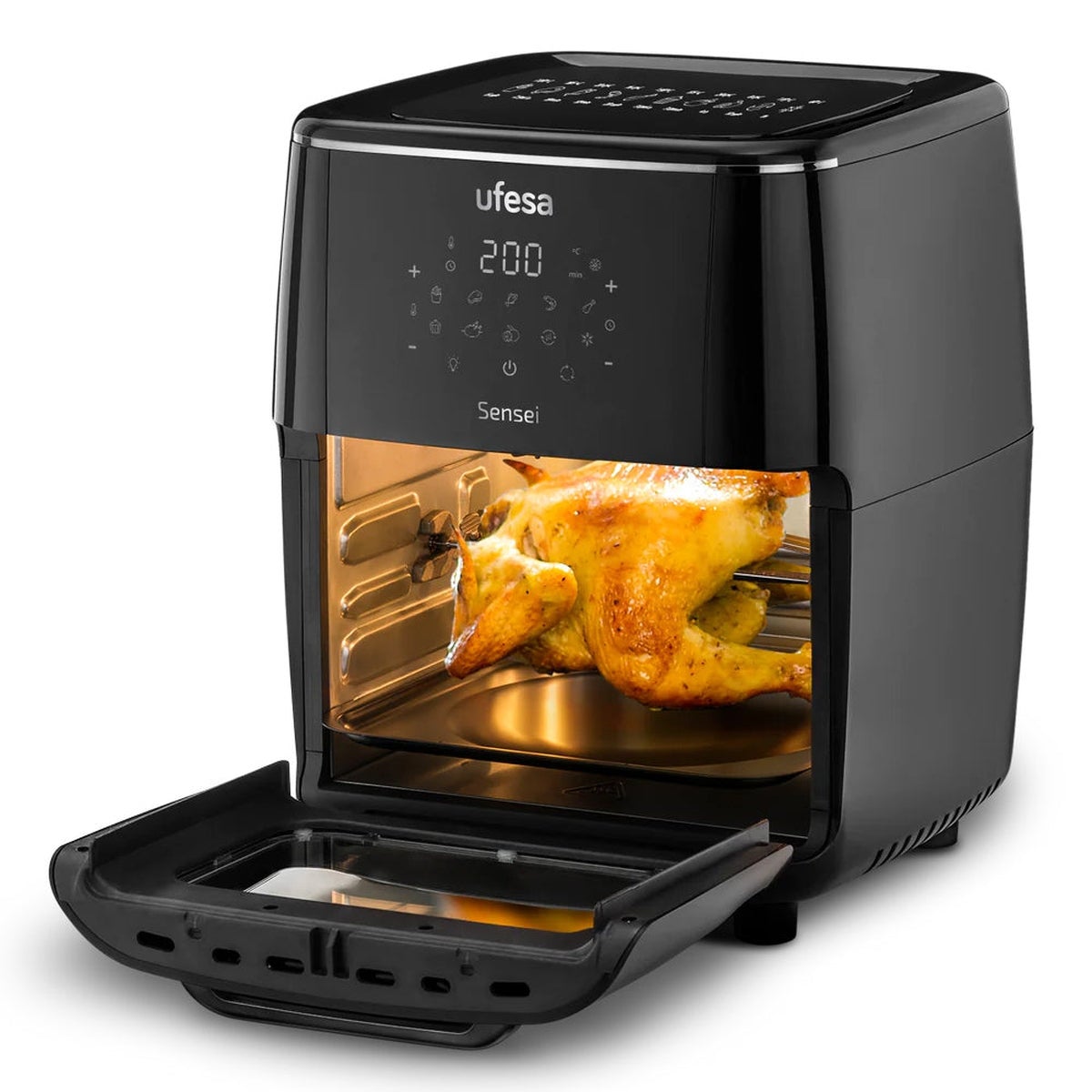 Ufesa Negro Freidora De Aire Sin Aceite Sensei, 1700 W, 12 L - Imagen 2