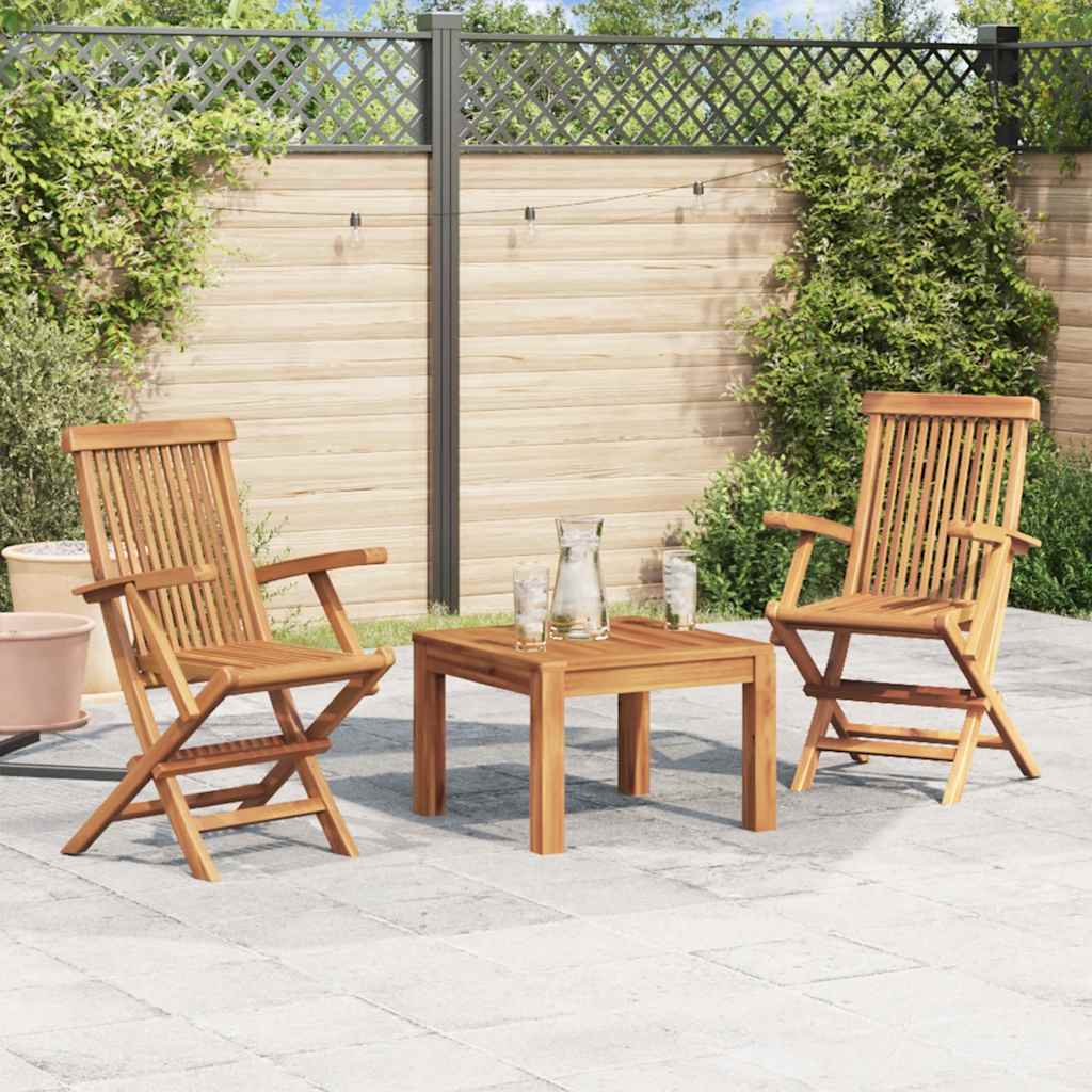 Chaises pliables de lot de 2 Bois de teck solide | Leroy Merlin