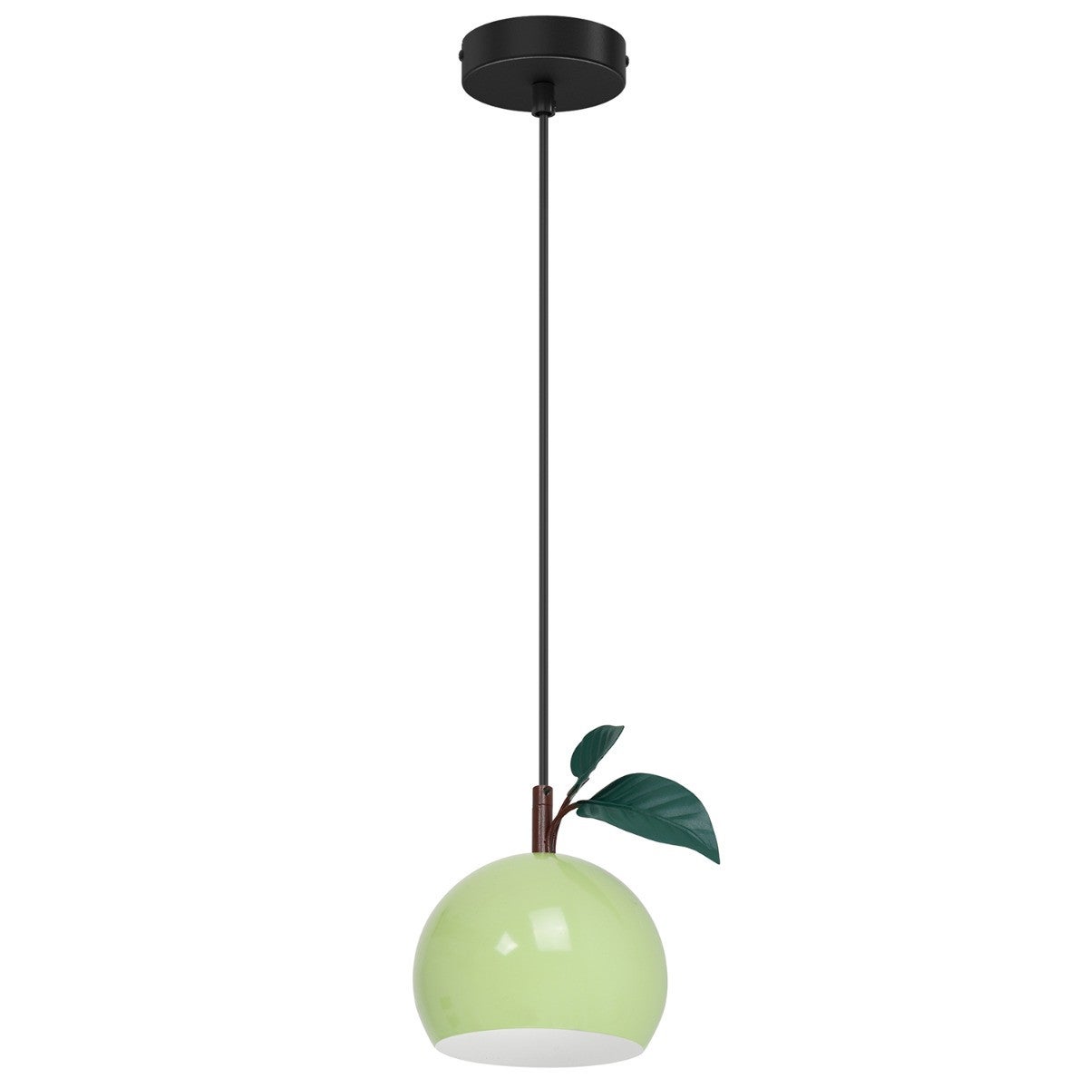 Lampa wisząca Apple zielono-czarna 1xE27x15W wym: 110 x 17 x 17 cm metal Luminex