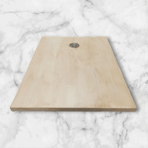 Receveur de douche en béton ciré LISSE effet bois 120x80, fabriqué artisanalement en France par Gakeal - 2