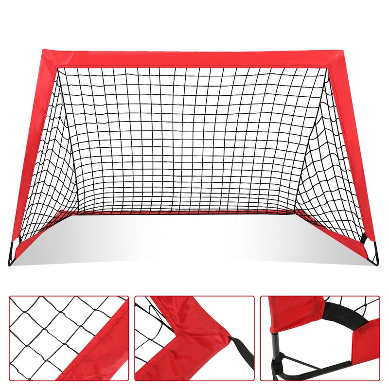 Cage Foot Pliable EXTFANS Buts De Football Jardin Enfants Pliable, Avec Sac De Transport Et 4 Piquets, Filet De Football Pop-up, Garçons Extérieur Formation Cadeaux (120 * 90cm(4FT*3FT Cage De Foot