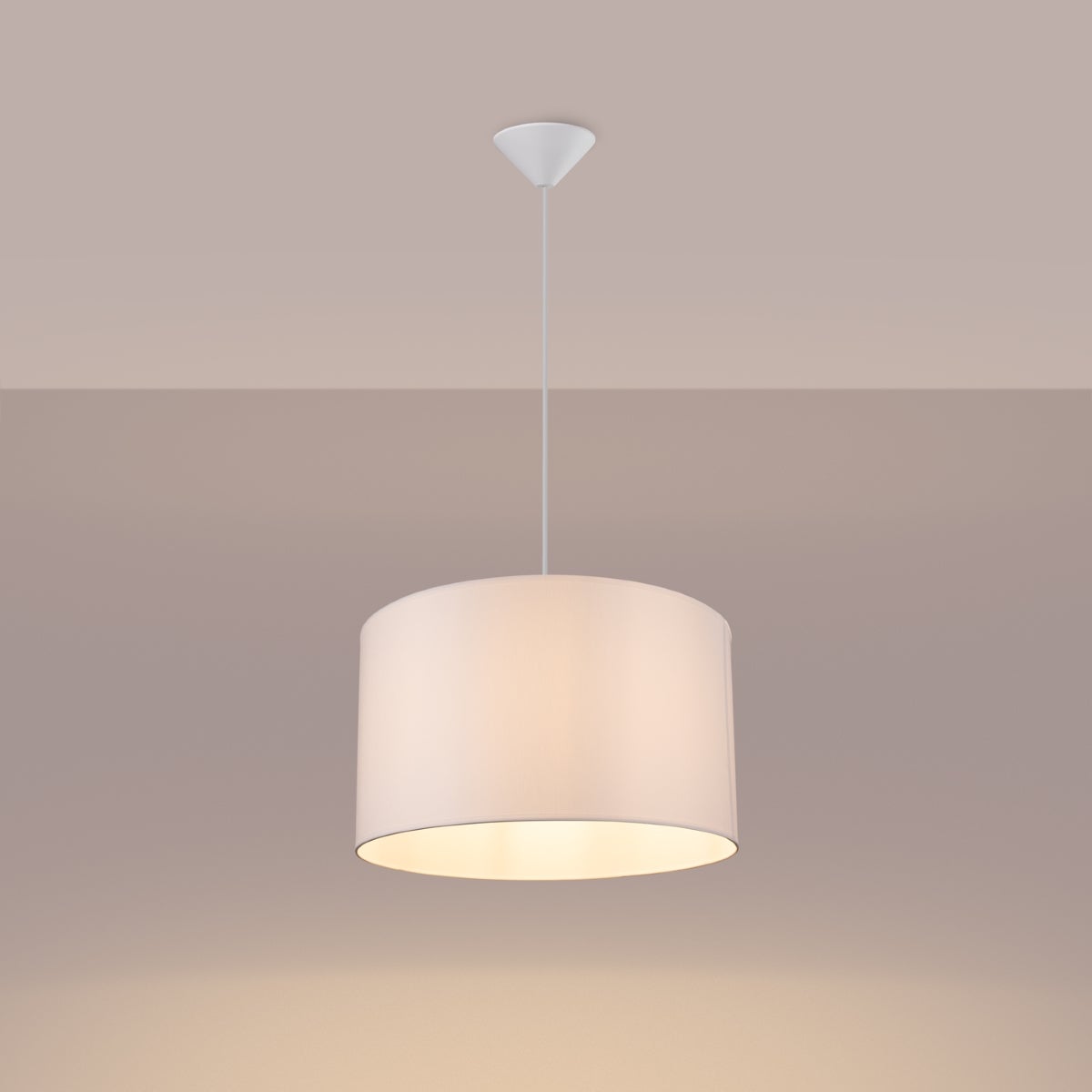 Lampa wisząca GLOXO 40 biała LED 3000K - 40x40x88cm Sollux