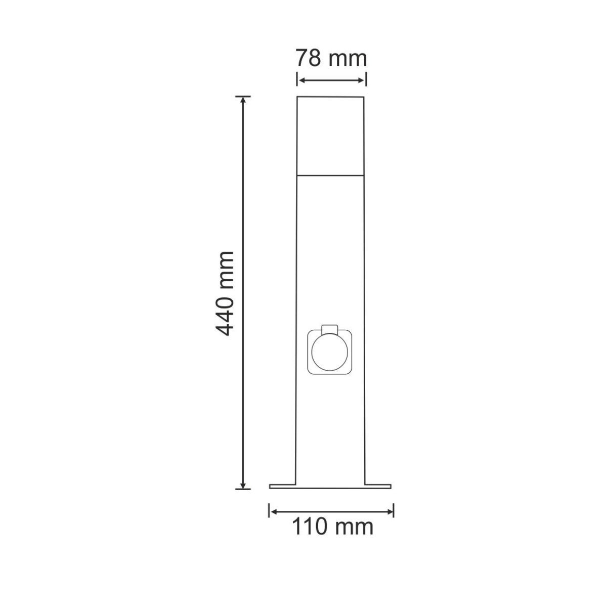 Lampada da esterno con presa IP44 E27 Polux New York - 6