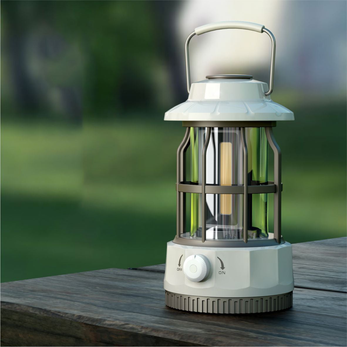 Lampe de camping, lampe d'ambiance, lampe de camping, lampe portable extérieure, chargement Type-C, 300 lumens - 84*138mm - 3