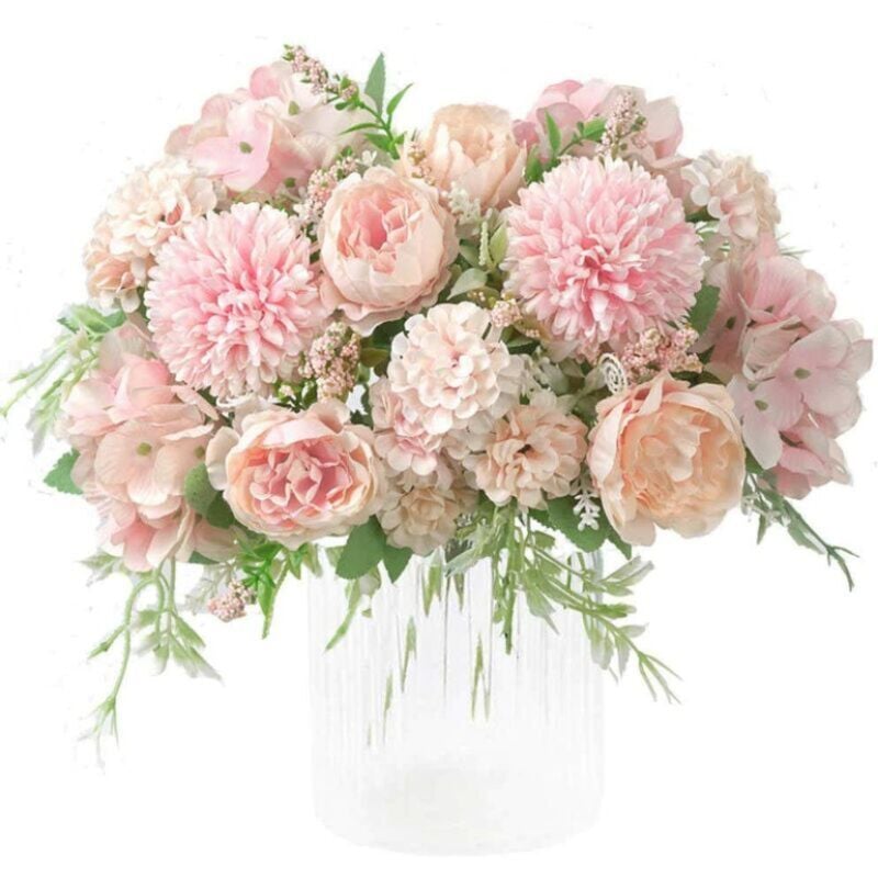 Set Fiori Artificiali In Schiuma PE – Rosa Chiaro, 7,6-12,7 Cm, Con Foglie E Steli, Per Bouquet Fai Da Te E Decorazioni - 3