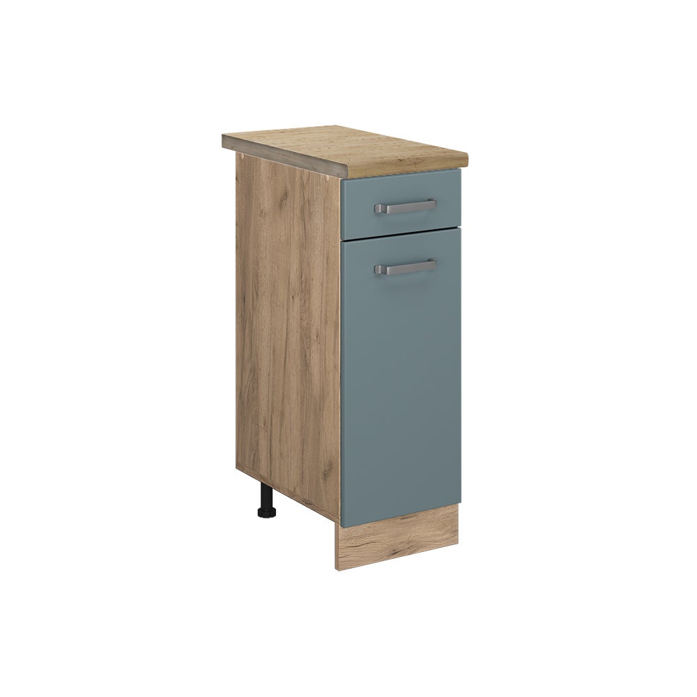 Vicco Szafka dolna do kuchni R-Line, Niebiesko-szary, 30 cm , BP Dąb